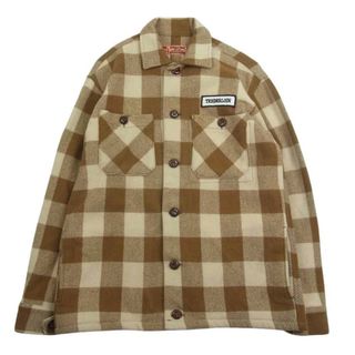 テンダーロイン(TENDERLOIN)のTENDERLOIN テンダーロイン 05AW T-BUFFALO JKT バッファロー ジャケット チェック ウッドボタン ロゴワッペン ベージュ系 S【中古】(その他)