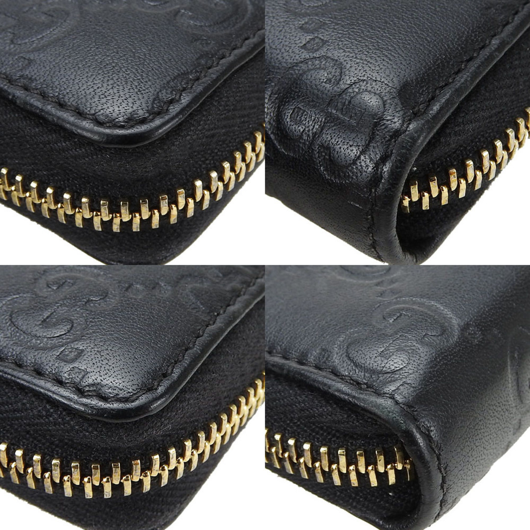 中古】 グッチ 長財布 307980 グッチシマ レザー ブラック 中古】 グッチ 長財布 307980 グッチシマ レザー ブラック