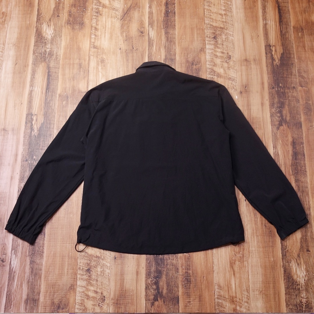 Lサイズ 長袖シャツ メンズ HALHAM 古着 黒 LY37 メンズのトップス(シャツ)の商品写真