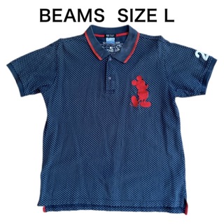 BEAMS - BEAMS HEART/ビームスハート スカル刺繍 半袖ポロシャツ XLの