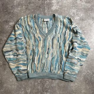 クージー(COOGI)の90's COOGI Vネック3Dニット クージー オーストラリア製 vintage(ニット/セーター)