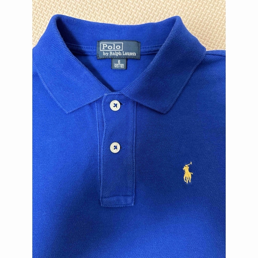 POLO RALPH LAUREN(ポロラルフローレン)の【ポロ　ラルフローレン】ボーイズ　ポロシャツ　ブルー　120cm キッズ/ベビー/マタニティのキッズ服男の子用(90cm~)(Tシャツ/カットソー)の商品写真