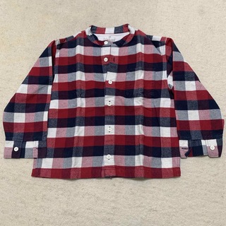 ムジルシリョウヒン(MUJI (無印良品))の120cm 長袖シャツ　赤チェック(Tシャツ/カットソー)