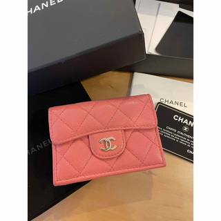 シャネル(CHANEL)の♡美品♡ CHANEL ウォレット 三つ折り ピンク ミニ財布(財布)
