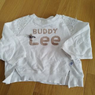 バディーリー(Buddy Lee)のBUDDYLee スウェット　パーカー　95cm 女の子　ホワイト　フラワー(Tシャツ/カットソー)