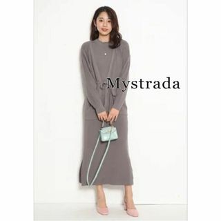 マイストラーダ(Mystrada)のMystrada カーデ付タイトニットワンピース 0130(ひざ丈ワンピース)