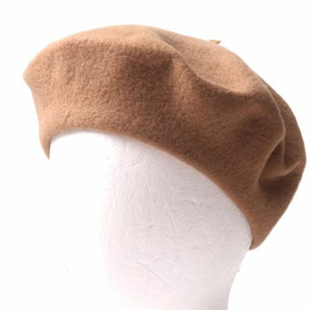 90s イギリス製 カンゴール ベレー帽 メンズ レディース フリーサイズ 古着 90年代 オールド KANGOL ベレー 帽子 ウール 茶 無地 ブラウン  メンズの帽子(ハンチング/ベレー帽)の商品写真