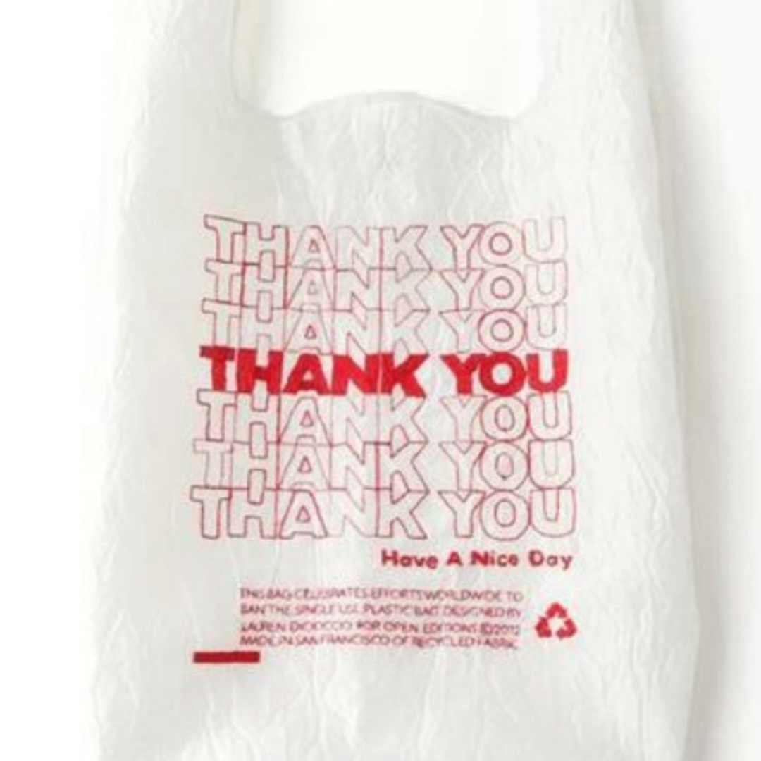 TOMORROWLAND(トゥモローランド)のOPEN EDITIONS／THANK YOU TOTE エコバッグ Red レディースのバッグ(エコバッグ)の商品写真