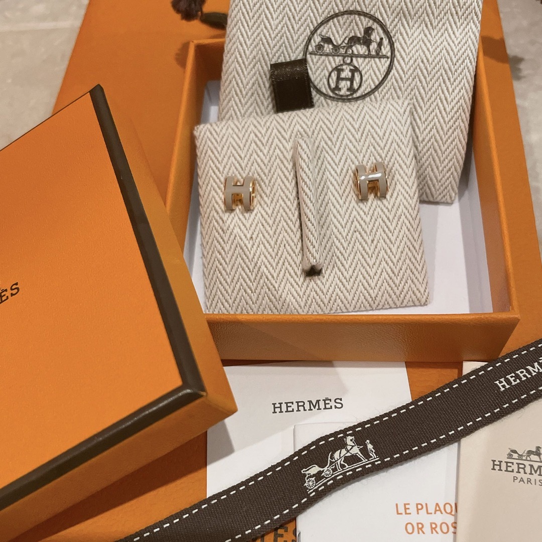 Hermes(エルメス)の新品未使用 エルメス ポップH ポップアッシュ マロングラッセ ピアス レディースのアクセサリー(ピアス)の商品写真