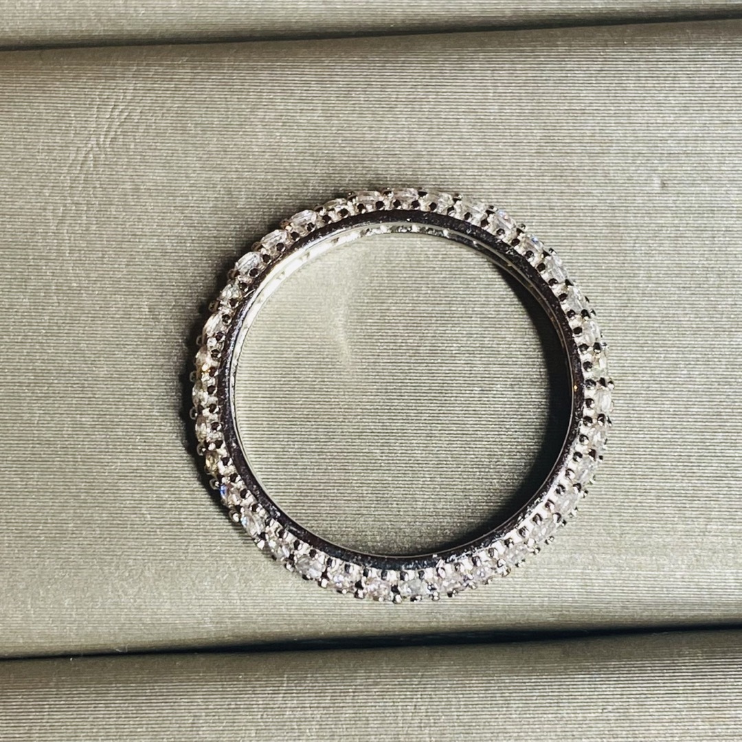 最高級人工ダイヤモンド　パヴェ　フルエタニティリング12号 レディースのアクセサリー(リング(指輪))の商品写真