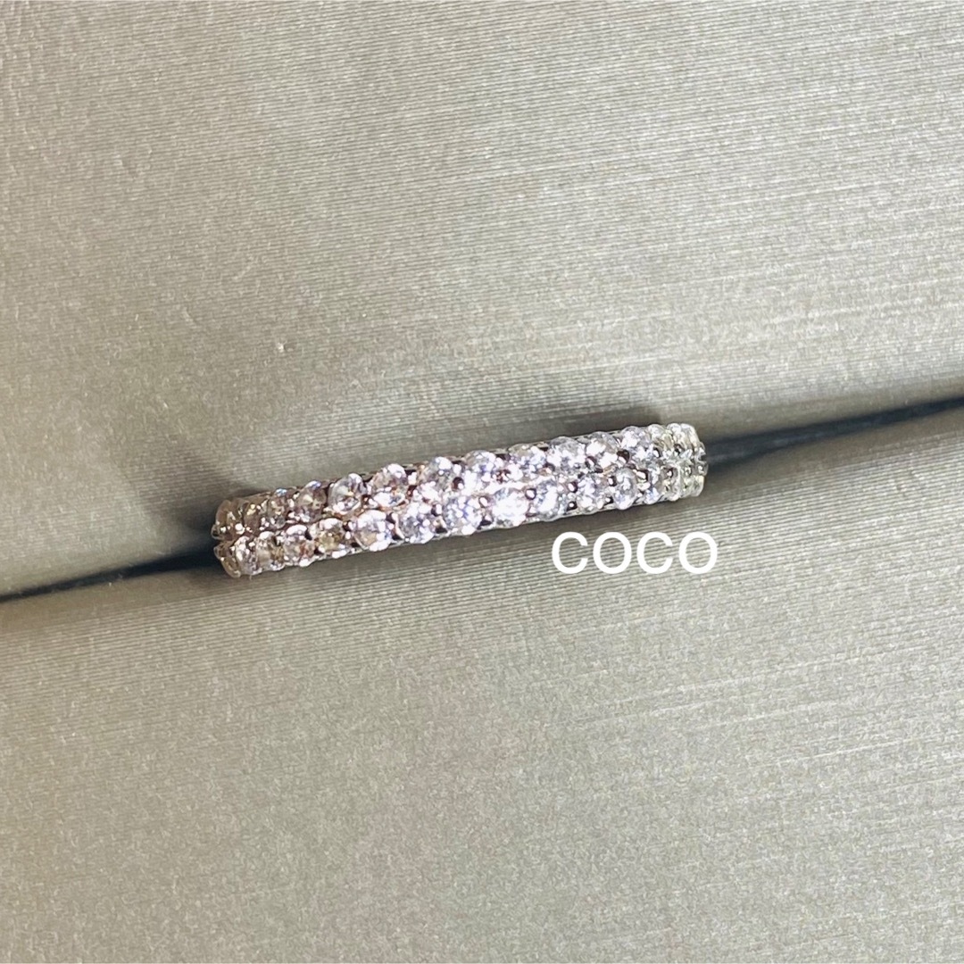 最高級人工ダイヤモンド　パヴェ　フルエタニティリング12号 レディースのアクセサリー(リング(指輪))の商品写真