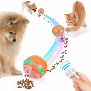 犬/猫用ボール ペットおもちゃ 電動スマート自動動きボール 餌入れ おやつ(猫)