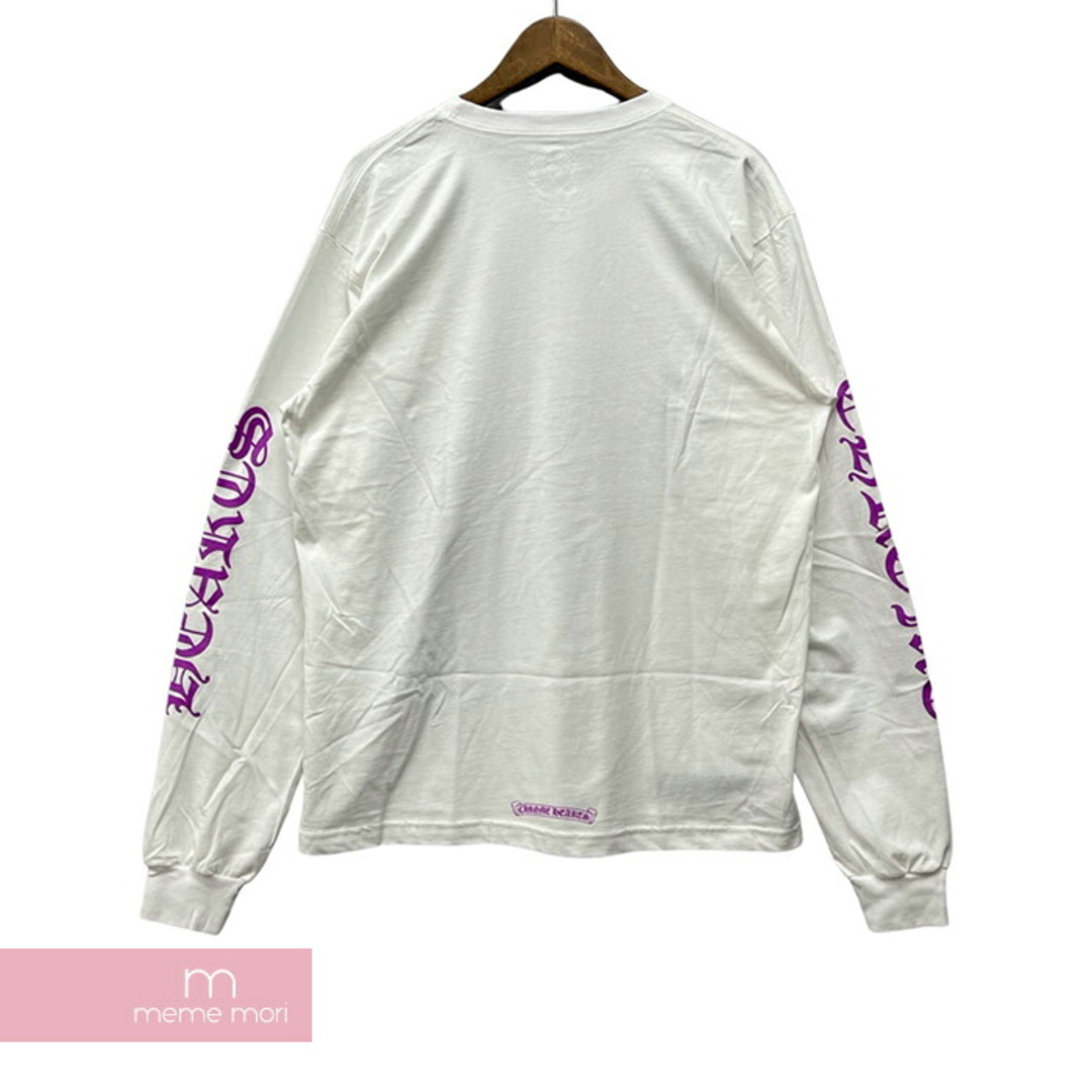 Chrome Hearts(クロムハーツ)のCHROME HEARTS Old English Neck Logo Pastel Purple L/S Tee クロムハーツ オールドイングリッシュネックロゴパステルパープルロングスリーブTシャツ 長袖カットソー ロンT ポケT 袖ロゴ ホワイト サイズXL 【240216】【新古品】【me04】 メンズのトップス(Tシャツ/カットソー(半袖/袖なし))の商品写真