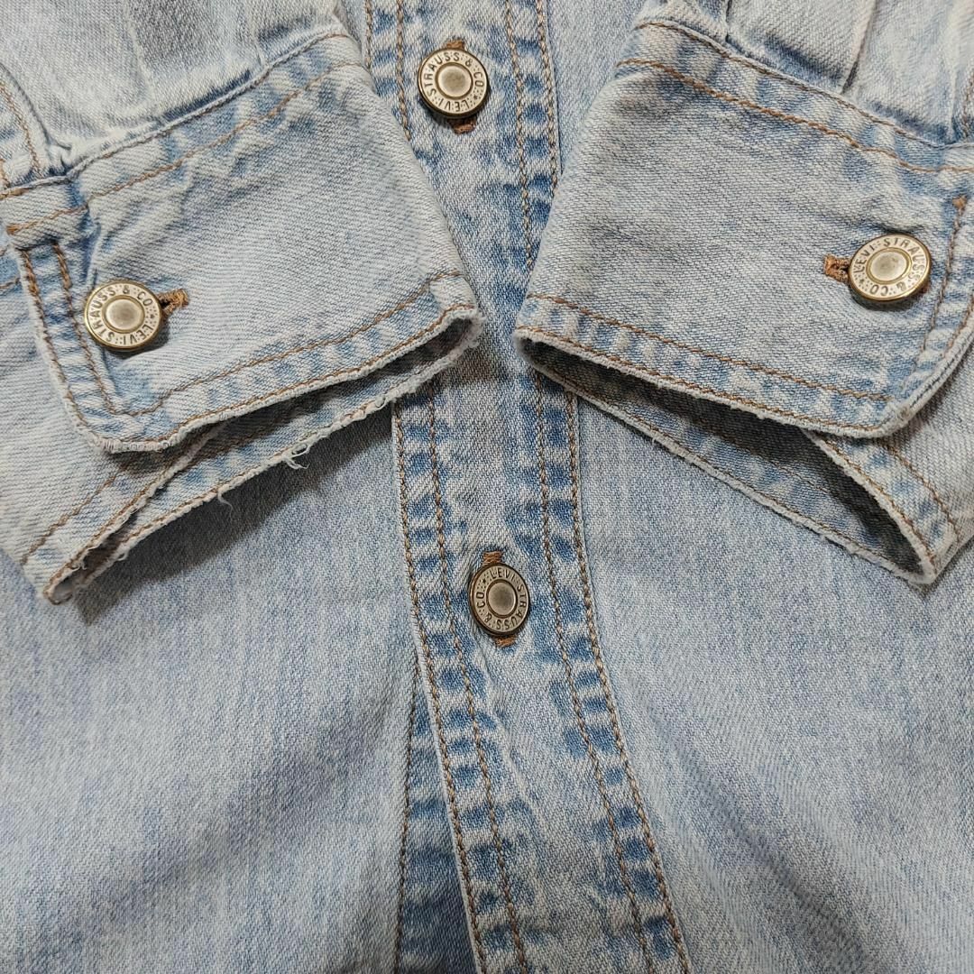 Levi's(リーバイス)のリーバイス ヴィンテージ M 水色 デニムシャツ ワークシャツ ポケット 青 メンズのトップス(シャツ)の商品写真