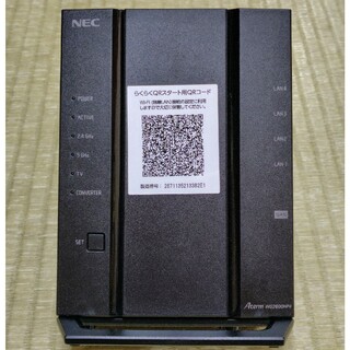 エヌイーシー(NEC)のNEC 無線LANルーター  PA-WG2600HP4(PC周辺機器)