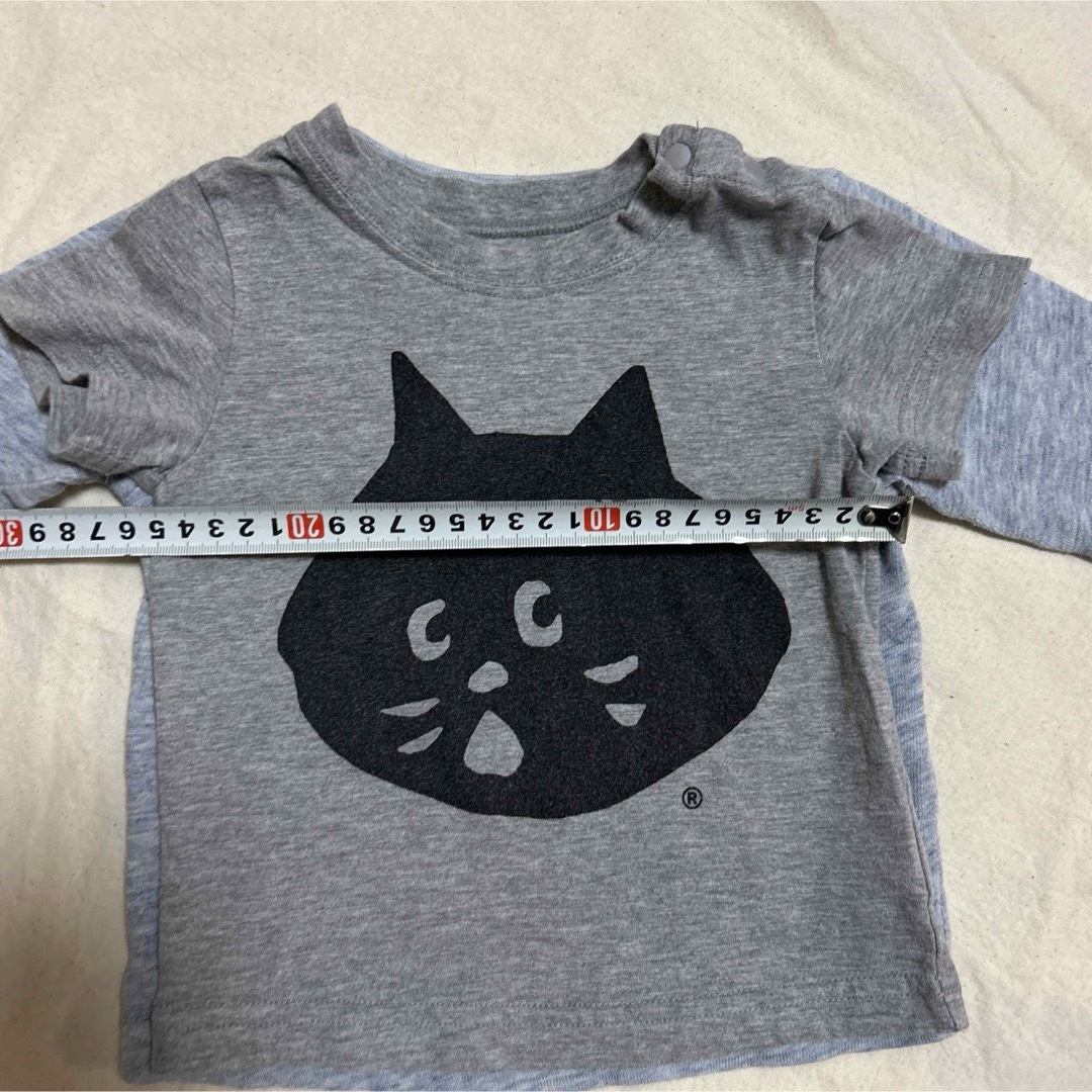 Ne-net(ネネット)のネネット　にゃー　長袖Ｔシャツ＆半袖Ｔシャツ　２枚セット　80 70 キッズ/ベビー/マタニティのベビー服(~85cm)(Ｔシャツ)の商品写真