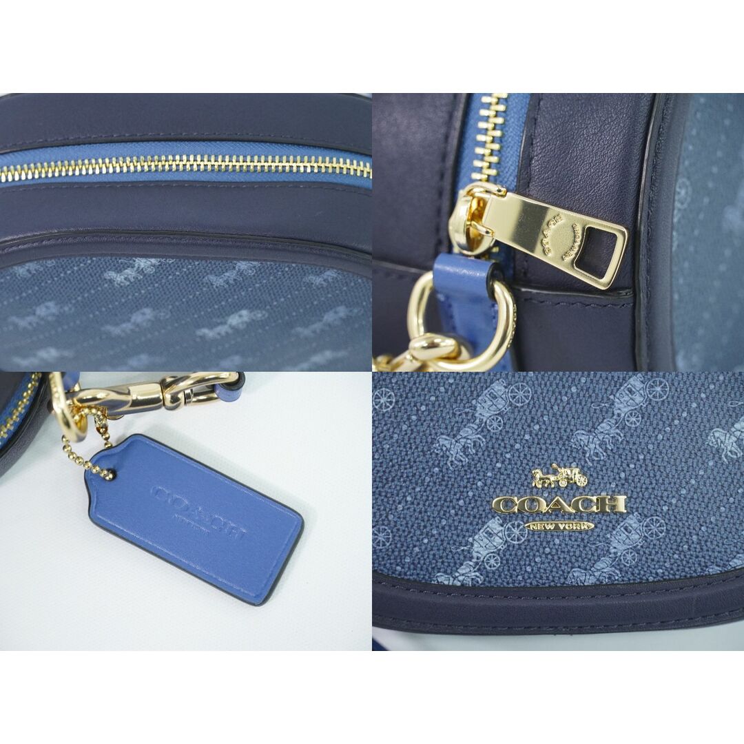 COACH(コーチ)の本物 コーチ COACH PVC ショルダーバッグ ポシェット ネイビー ブルー C4057 バッグ 中古 レディースのバッグ(ショルダーバッグ)の商品写真