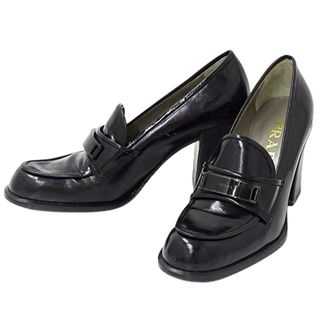 プラダPRADA　スエード・ブラック　パンプス　size36