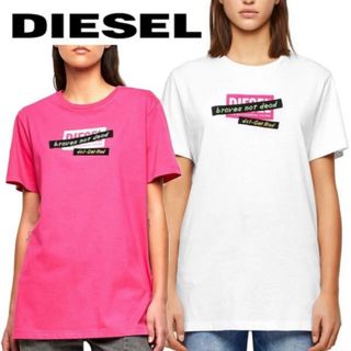 ディーゼル(DIESEL)のDIESEL ディーゼル 男女兼用 ユニセックス Tシャツ ピンク Mサイズ(Tシャツ(半袖/袖なし))