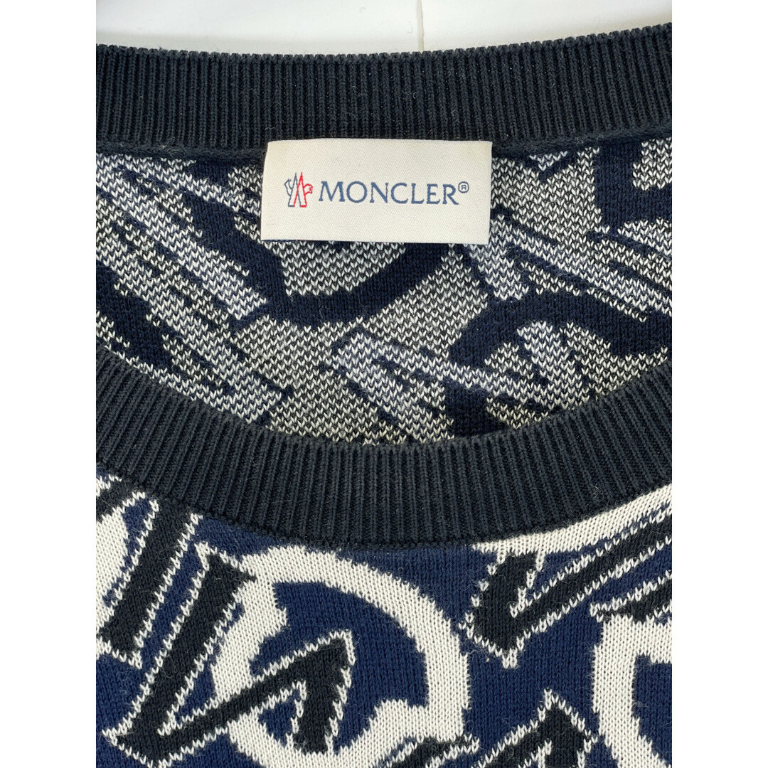 MONCLER(モンクレール)のモンクレール 20SS ﾈｲﾋﾞｰ GIROCOLLO TRICOT ﾛｺﾞｼﾞｬｶﾞｰﾄﾞﾆｯﾄ L メンズのトップス(その他)の商品写真