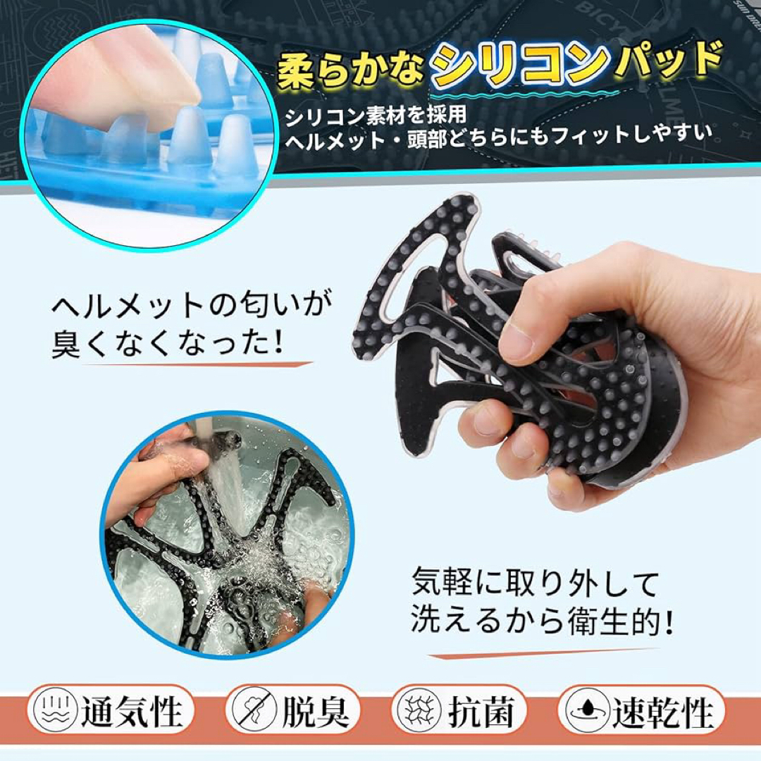 ヘルメット用 ベンチレーションライナー ヘルメットインナー ヘルメット用 ライ 自動車/バイクのバイク(ヘルメット/シールド)の商品写真