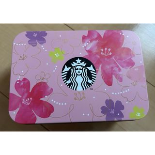 スターバックスコーヒー(Starbucks Coffee)のスターバックス　スタバ　桜　さくら　抹茶　缶　クッキー 2024 sakura(小物入れ)