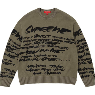 シュプリーム(Supreme)のFutura Sweater Olive L(ニット/セーター)