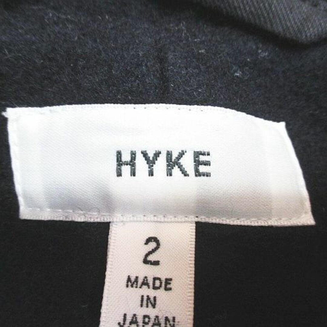 HYKE(ハイク)のハイク HYKE ダッフルコート ロング丈 2 紺系 ネイビー トグルボタン 毛 メンズのジャケット/アウター(ダッフルコート)の商品写真