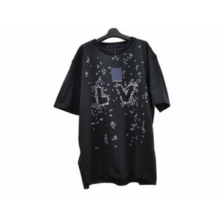 ルイヴィトン(LOUIS VUITTON)の【中古品】 LOUISVUITTON
LV スプレッドアンドエンブロイダリー PM222M ブラック コットン100％ Tシャツ　シンプル　カジュアル　メンズ　大きめサイズ　おしゃれ　ギフト 【中古】松山久万ノ台店(Tシャツ/カットソー(半袖/袖なし))