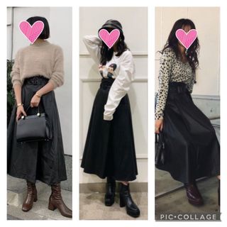 アズールバイマウジー(AZUL by moussy)の❤️匿名配送ゆうパックor宅急便❤️新品タグ付き❤️レザースカート❤️(ロングスカート)