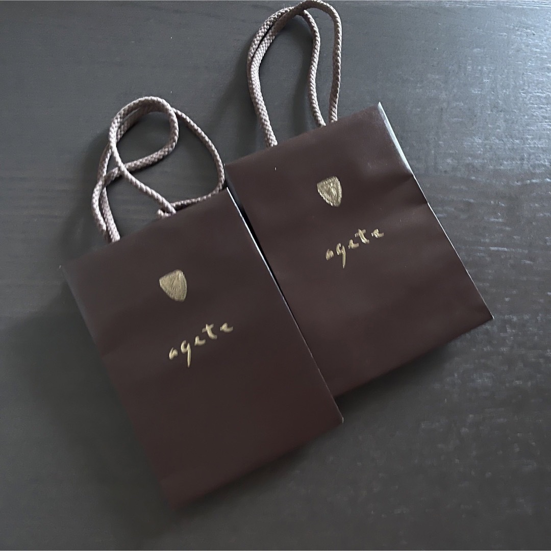 agete(アガット)のagete ショップ袋　紙袋　2点セット レディースのバッグ(ショップ袋)の商品写真