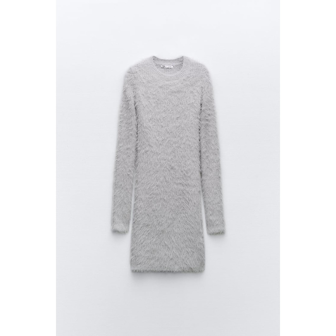 ZARA - ZARA フェイクファーワンピース Mサイズ ライトリラの