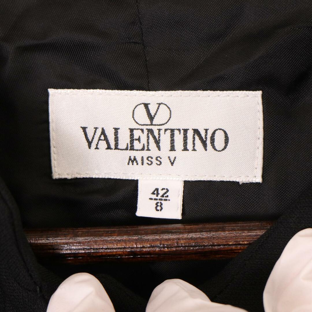 VALENTINO(ヴァレンティノ)のヴァレンティノ 【MISS V】ブラック スタンドカラー ロングコート 42 レディースのジャケット/アウター(その他)の商品写真