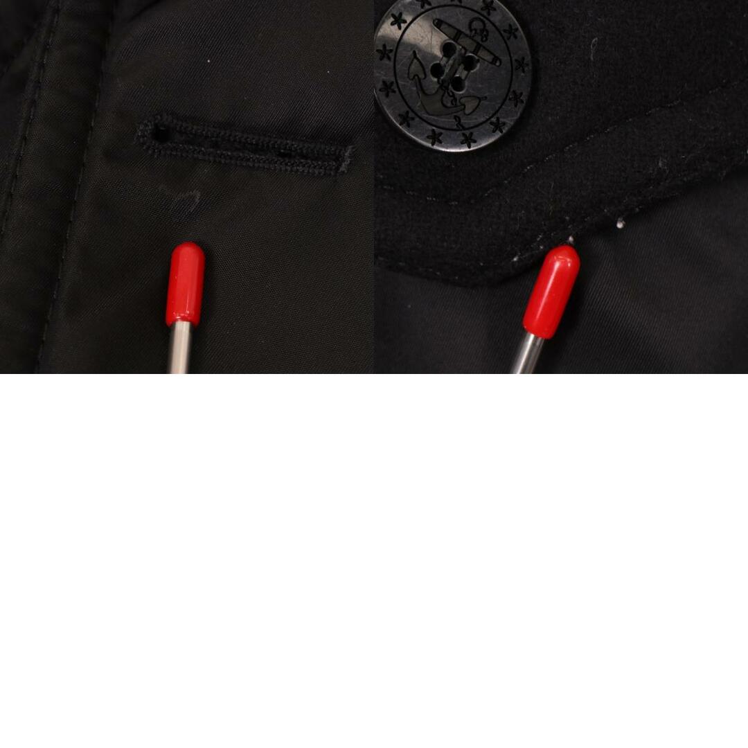 DSQUARED2(ディースクエアード)のディースクエアード 371067108 ブラック ナイロン×ウール 切り替え Pコート 44 メンズのジャケット/アウター(その他)の商品写真