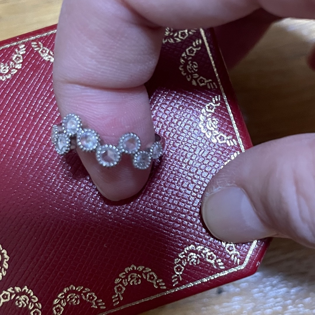 ダイヤモンド0.5★ミル打ちリズムしゃぼんローズリング レディースのアクセサリー(リング(指輪))の商品写真