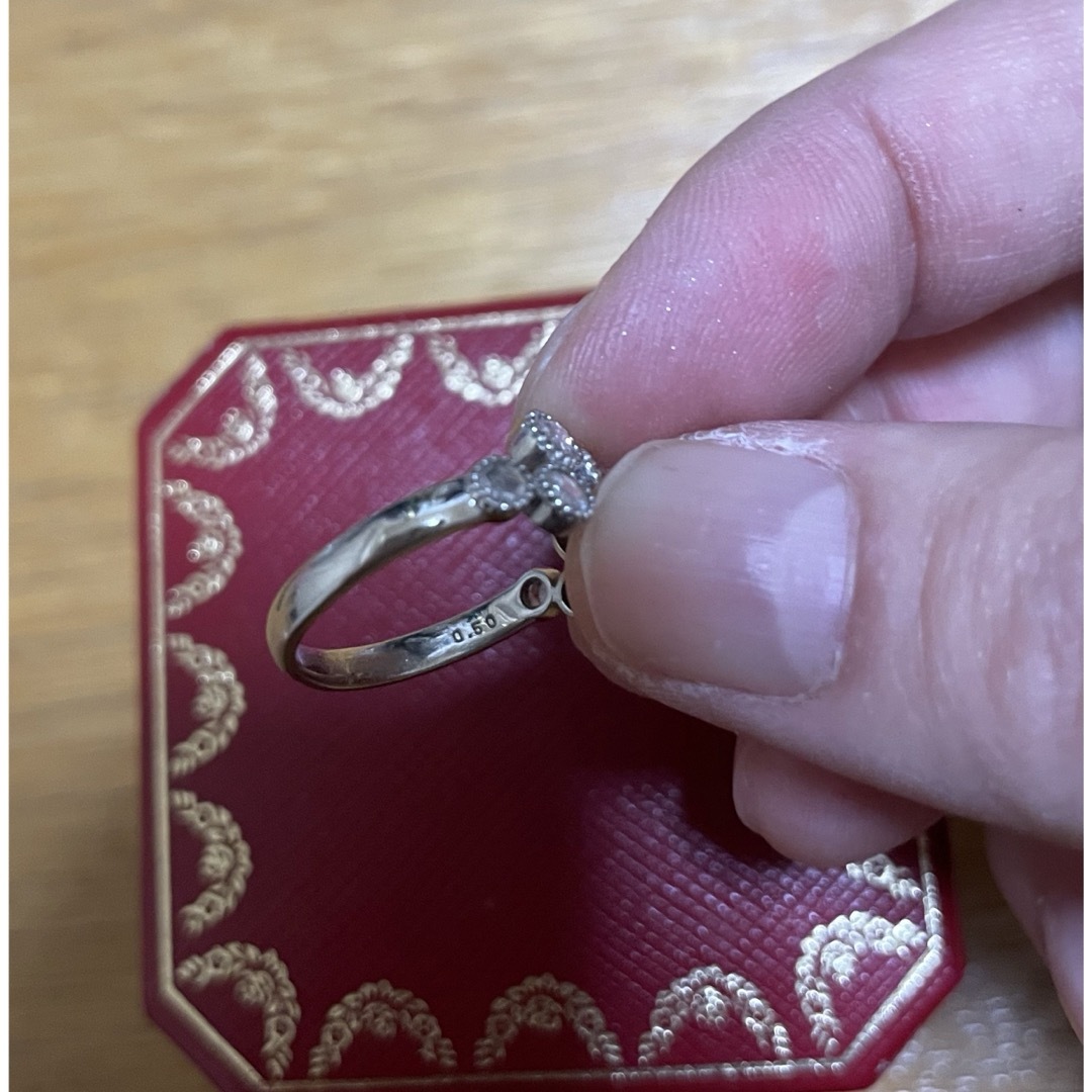 ダイヤモンド0.5★ミル打ちリズムしゃぼんローズリング レディースのアクセサリー(リング(指輪))の商品写真