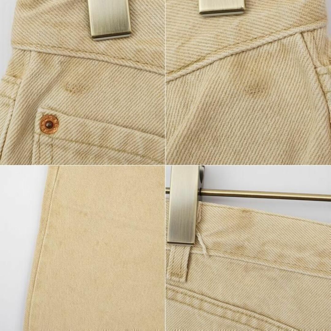 Levi's(リーバイス)のUSA製 W36 リーバイス550 極太ワイドバギーパンツ デニム ホワイト 白 メンズのパンツ(デニム/ジーンズ)の商品写真