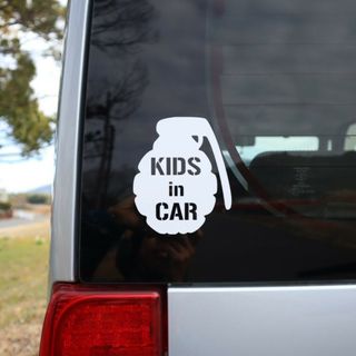 KIDS IN CAR カッティングステッカー　車　グッズ　子供　キッズインカー(その他)