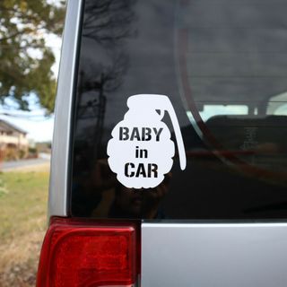 BABY IN CAR カッティングステッカー　車　グッズ　子供　ベビーインカー(その他)