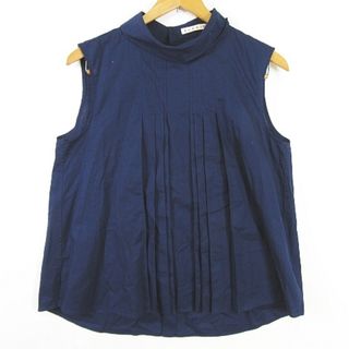 ユニクロ(UNIQLO)のユニクロ UNIQLO MARNI タック ブラウス ノースリーブ 綿 M(シャツ/ブラウス(半袖/袖なし))