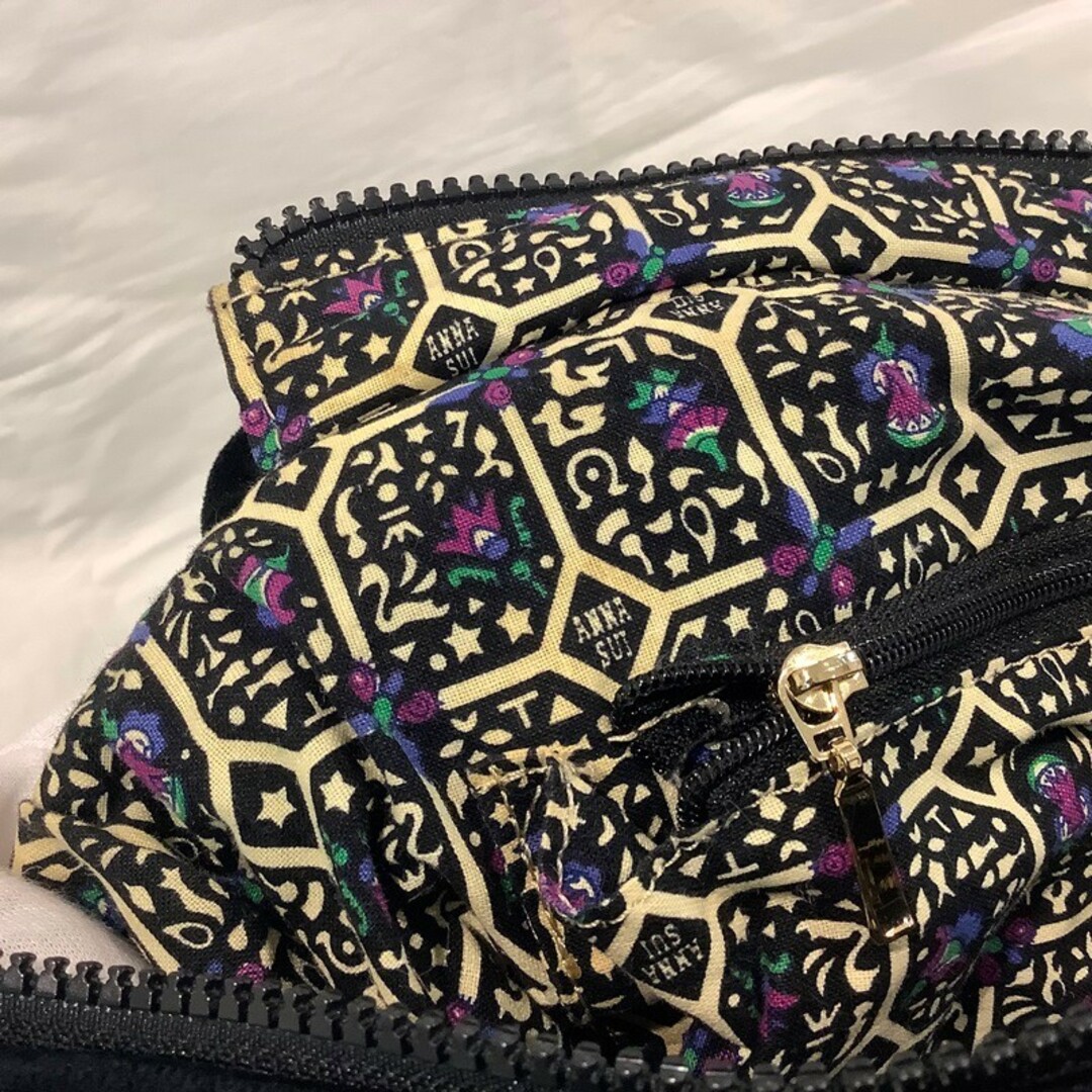 【レア】ANNA SUI、アナスイ、刺繍、ブティック柄、2way、ショルダー