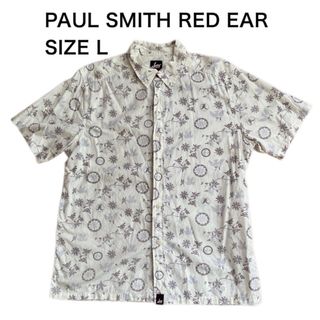 レッドイヤー(RED EAR)のPAUL SMITH RED EARレッドイアー 半袖シャツ ボタンダウン総柄L(シャツ)