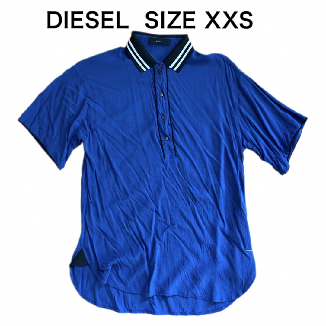 DIESEL(ディーゼル)のDIESEL ディーゼル 半袖 ポロシャツ ブラウス レーヨン100% XXS メンズのトップス(ポロシャツ)の商品写真