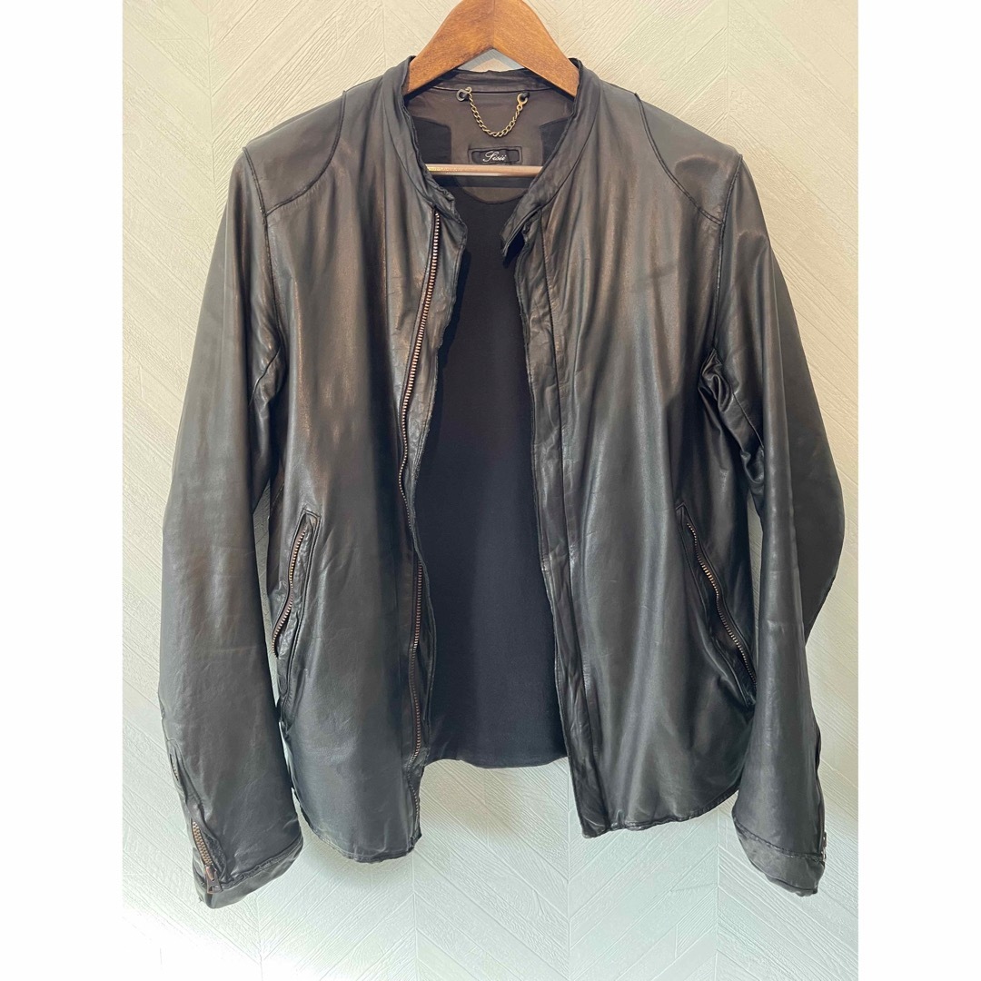 美品】sisii シシ シングルライダース ブラック ジャケット/アウター 美品】sisii シシ シングルライダース ブラック ジャケット/アウター
