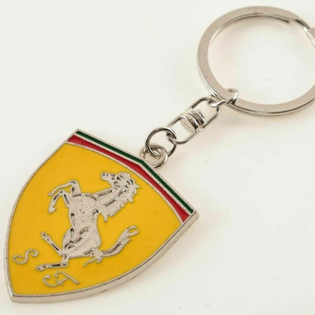 Ferrari - フェラーリ Ferrari 黄色 エンブレム キーリングの Ferrari - フェラーリ Ferrari 黄色 エンブレム キーリングの
