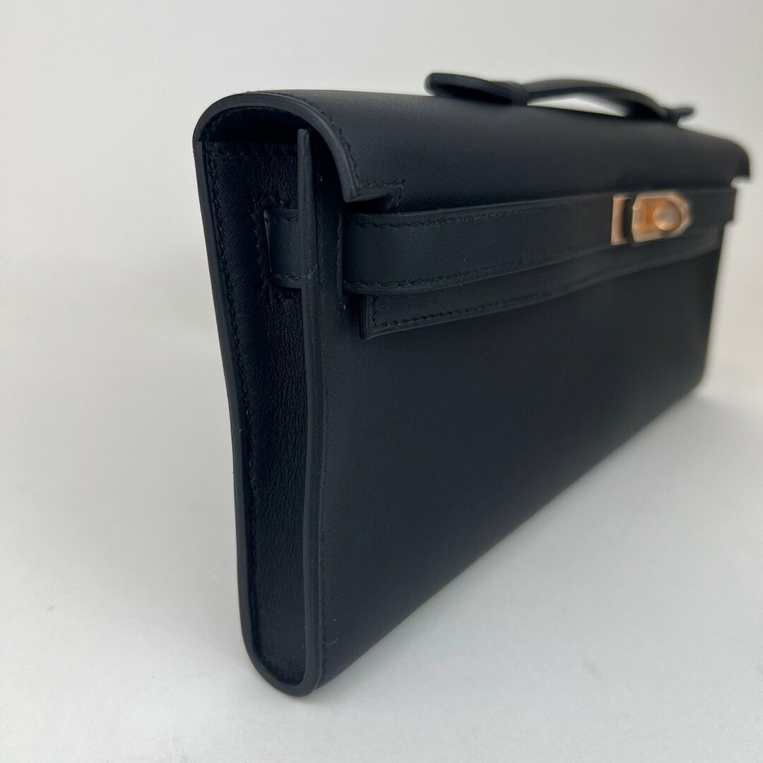 Hermes(エルメス)の新品 HERMES エルメス Kelly Cut ケリーカット Black ブラック Swift スイフト RGHW ローズゴールド金具 U刻 レディースのバッグ(クラッチバッグ)の商品写真