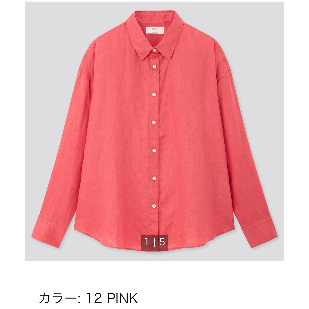 UNIQLO(ユニクロ)の美品✨【UNIQLO】プレミアムリネンシャツ レディースのトップス(シャツ/ブラウス(長袖/七分))の商品写真