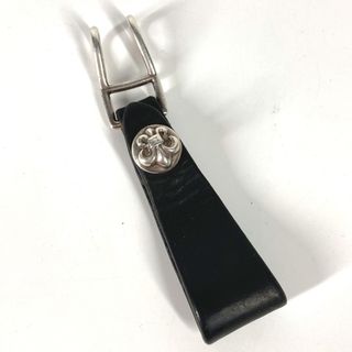 クロムハーツ(Chrome Hearts)のクロムハーツ CHROME HEARTS BSフレア ベルトループ w/2ループ キーリング レザー ブラック(キーホルダー)