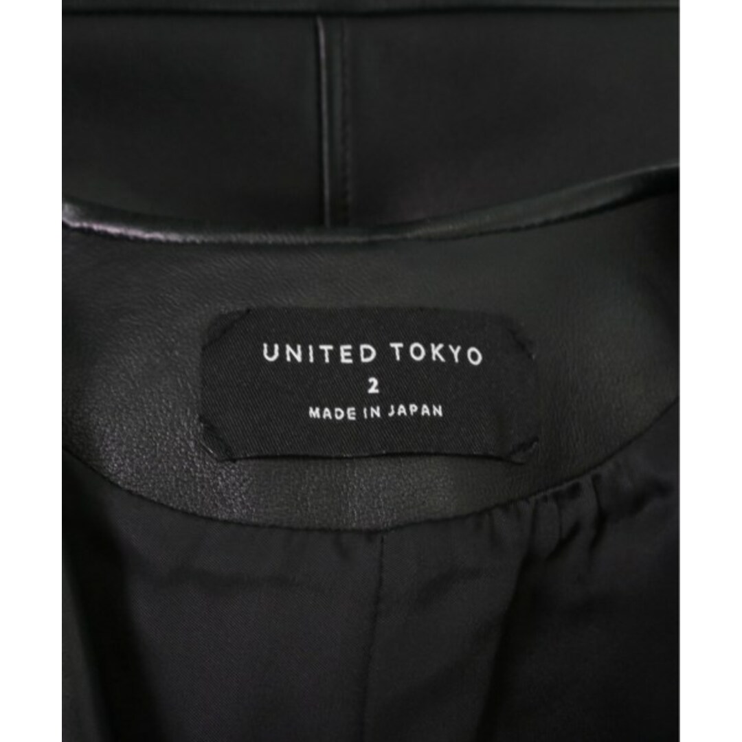 UNITED TOKYO(ユナイテッドトウキョウ)のUNITED TOKYO ユナイテッドトウキョウ ライダース 2(M位) 黒 【古着】【中古】 レディースのジャケット/アウター(ライダースジャケット)の商品写真