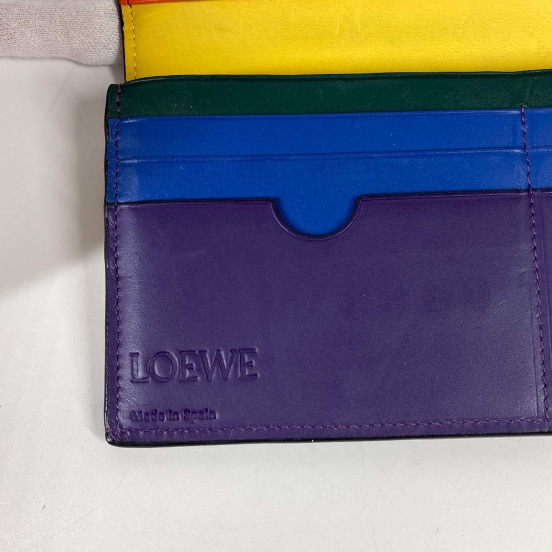 LOEWE(ロエベ)のロエベ LOEWE アナグラム ロングウォレット レインボー 2つ折り 長財布 レザー ブラック メンズのファッション小物(長財布)の商品写真